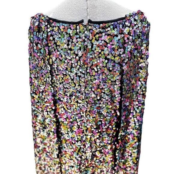 NWT Smak Parlour 1960’s Style Downtown Scene Multicolor Sequin Dress Size 1X - Picture 6 of 10